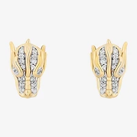 Enchanted Disney Fine Jewelry 1/10 CT. T.W. Natural White Diamond 14K Gold Over Silver 10.5mm Princess Mulan Stud Earrings