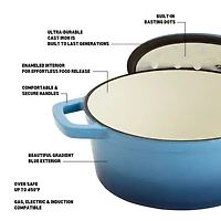 Smith & Clark Cast Iron 5-qt. Round Dutch Oven