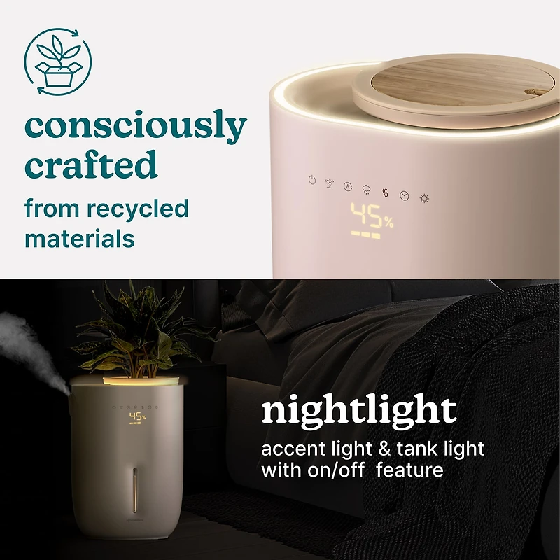 HoMedics Top-Fill Warm + Cool With Planter Humidifier