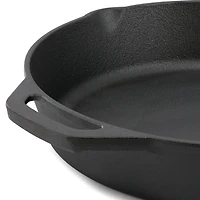 MegaChef Pre-Seasoned Cast Iron 12" Skillet with Glass Lid