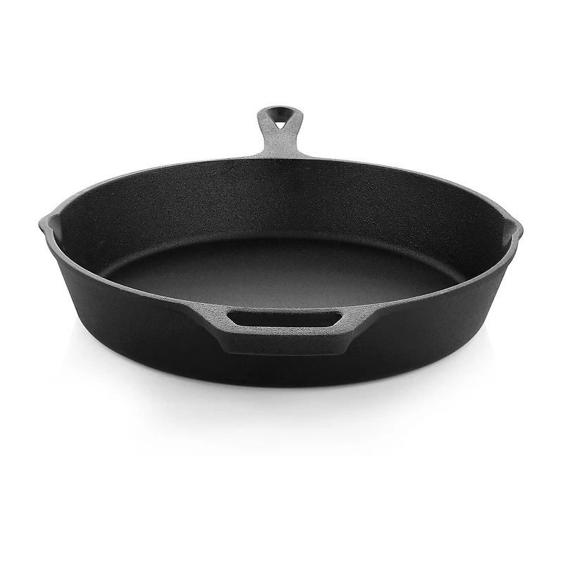 MegaChef Pre-Seasoned Enameled Cast Iron 12" Frying Pan