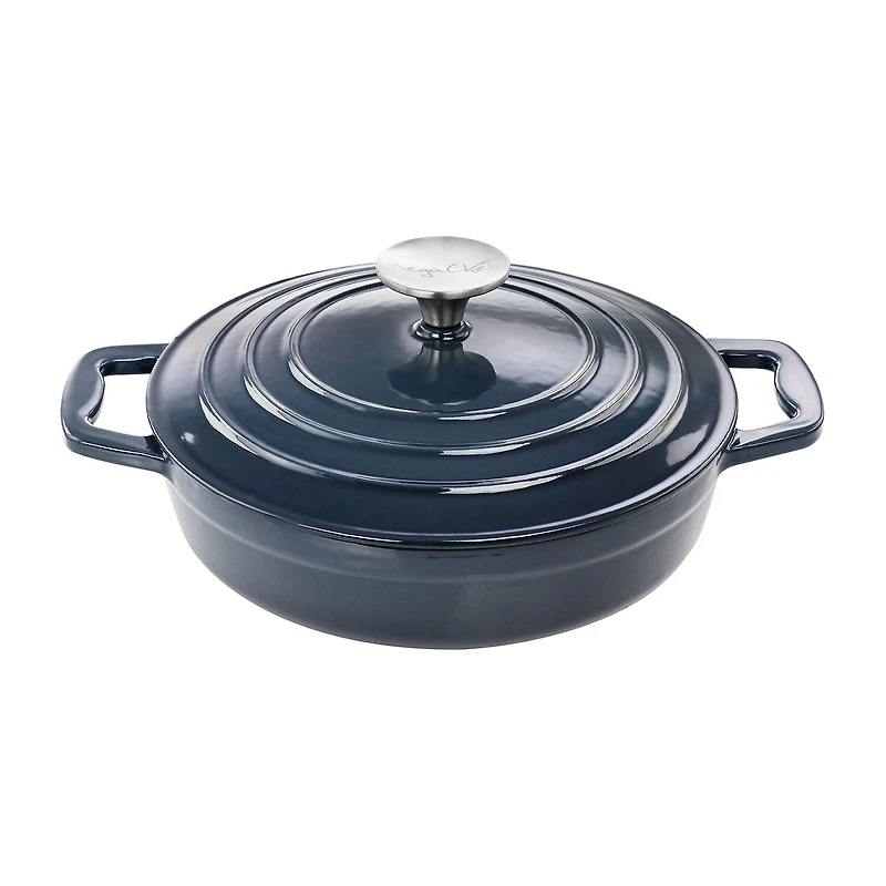 MegaChef Enameled Cast Iron 2-qt. Braising Pan