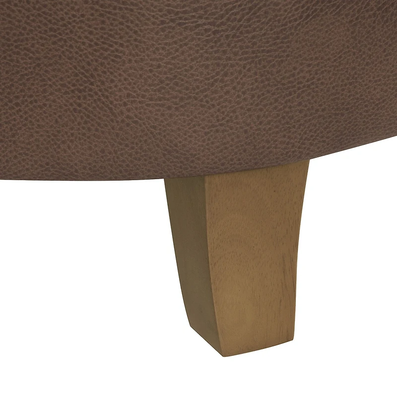 Kinfine Homepop Storage Tufted Lift-Top Ottoman Faux Leather