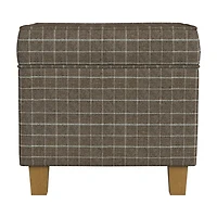 Homepop Storage Lift-Top Upholstered Striped Ottoman
