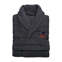 Linum Home Textiles Halloween Herringbone Bathrobe Unisex Adult Long Sleeve Length Robe