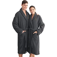 Linum Home Textiles Embroidered Christmas Tree Herringbone Bathrobe Unisex Adult Long Sleeve Length Robe