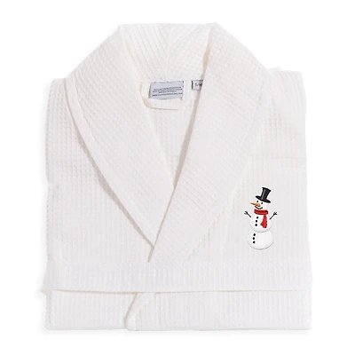 Linum Home Textiles Halloween Waffle Weave Bathrobe Unisex Adult Long Sleeve Length Robe