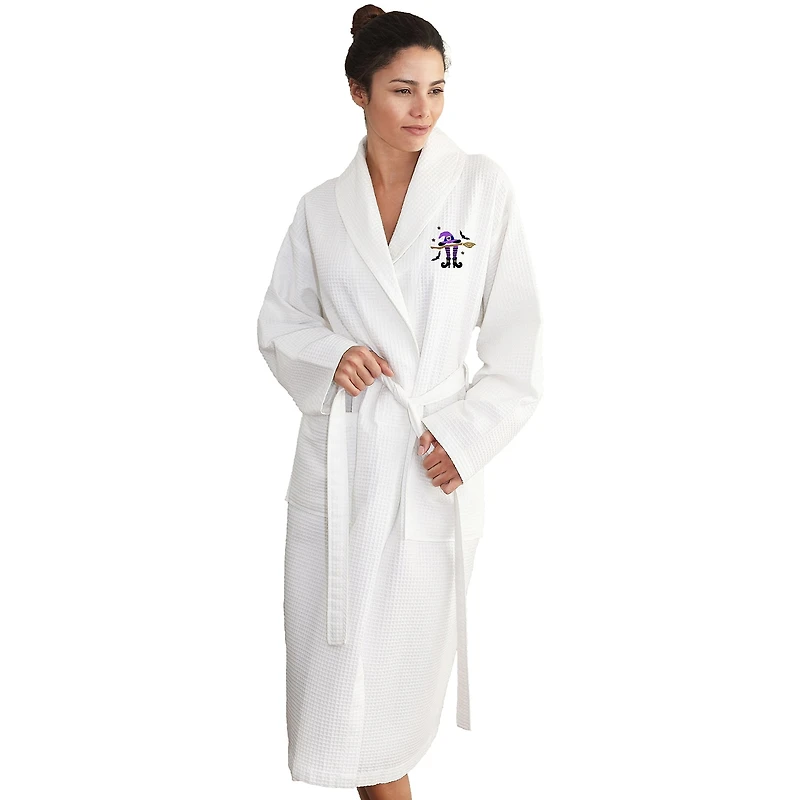 Linum Home Textiles Halloween Waffle Weave Bathrobe Unisex Adult Long Sleeve Length Robe