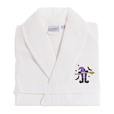 Linum Home Textiles Halloween Waffle Weave Bathrobe Unisex Adult Long Sleeve Length Robe