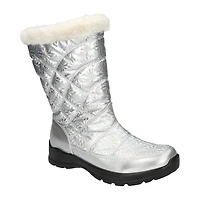 Easy Street Womens Cuddle Flat Heel Booties