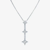 Diamond Accent G-H / Si2-I1 Womens Lab Grown White 10K Gold 18 Inch Pendant Necklace