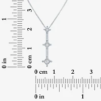 Diamond Accent G-H / Si2-I1 Womens Lab Grown White 10K Gold 18 Inch Pendant Necklace
