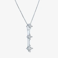 Diamond Accent G-H / Si2-I1 Womens Lab Grown White 10K Gold 18 Inch Pendant Necklace