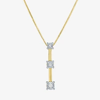 Womens Genuine White Diamond Accent 10K or Yellow Gold Pendant Necklace