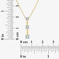 Womens Genuine White Diamond Accent 10K or Yellow Gold Pendant Necklace