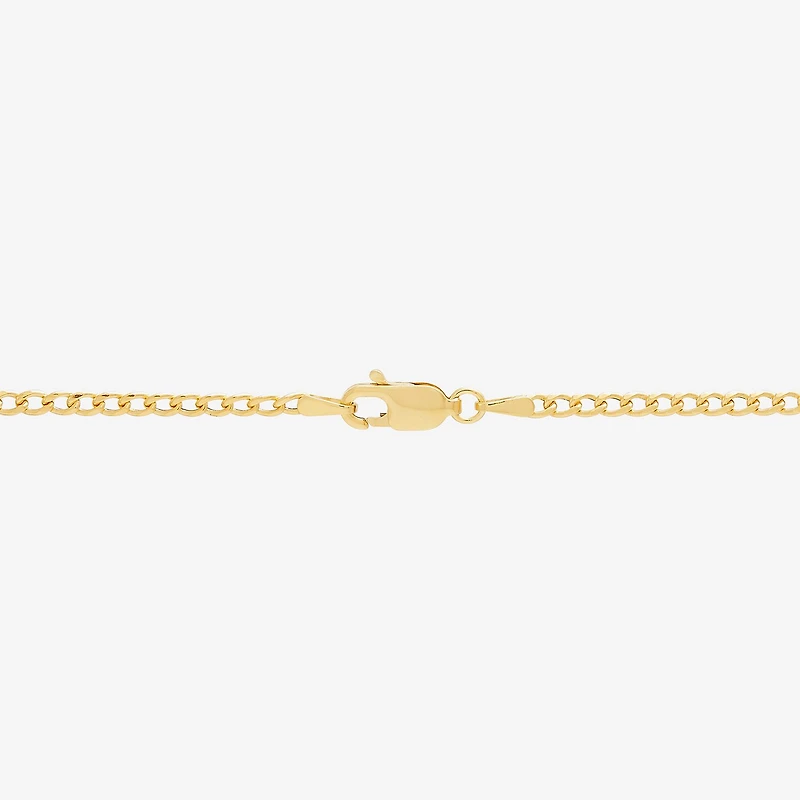 Made in Italy Womens 14K Gold 18 Inch Curb Chain Necklace