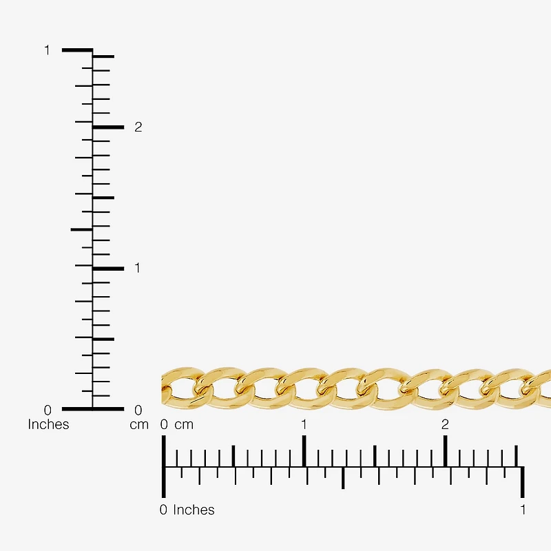 Made in Italy Womens 14K Gold 18 Inch Curb Chain Necklace