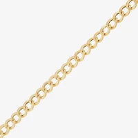 Bonded Brilliance Womens 14K Gold Bonded With Sterling Silver 20 Inch Cuban Chain Necklace