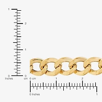 Bonded Brilliance Womens 14K Gold Bonded With Sterling Silver 20 Inch Cuban Chain Necklace