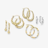 Womens 14K Gold 15.8mm Round Hoop Earrings