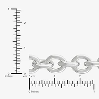 Made in Italy Womens Sterling Silver 7.5 Inch Hollow Rolo Chain Bracelet
