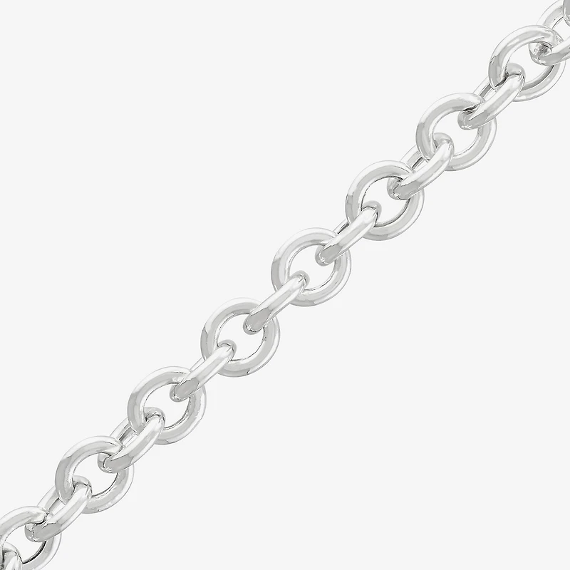 Made in Italy Womens Sterling Silver 7.5 Inch Hollow Rolo Chain Bracelet