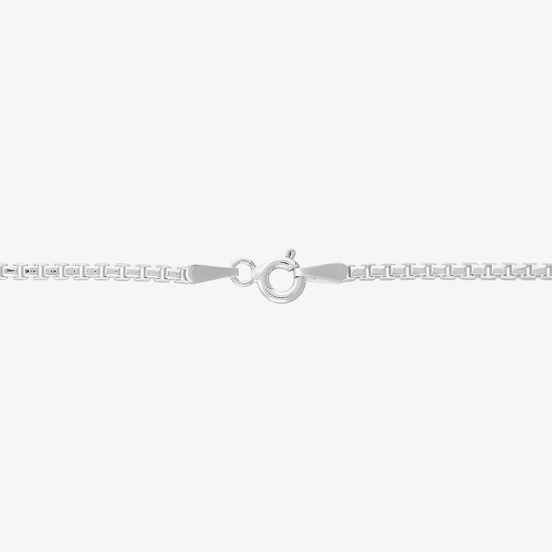 Made in Italy Sterling Silver Womens Sterling Silver 18 Inch Box Chain Necklace
