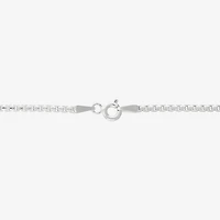 Made in Italy Sterling Silver Womens Sterling Silver 18 Inch Box Chain Necklace