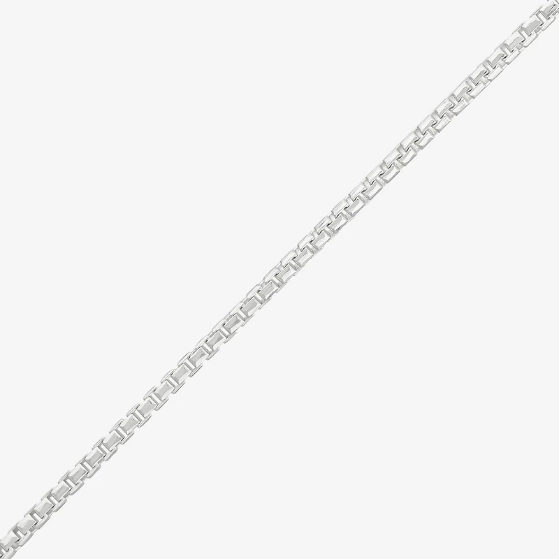 Made in Italy Sterling Silver Womens Sterling Silver 18 Inch Box Chain Necklace