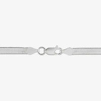 Made in Italy Womens Sterling Silver 18 Inch Herringbone Chain Necklace