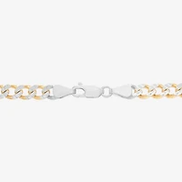 Made in Italy Mens 24K Gold Over Silver 20 Inch Curb Chain Necklace