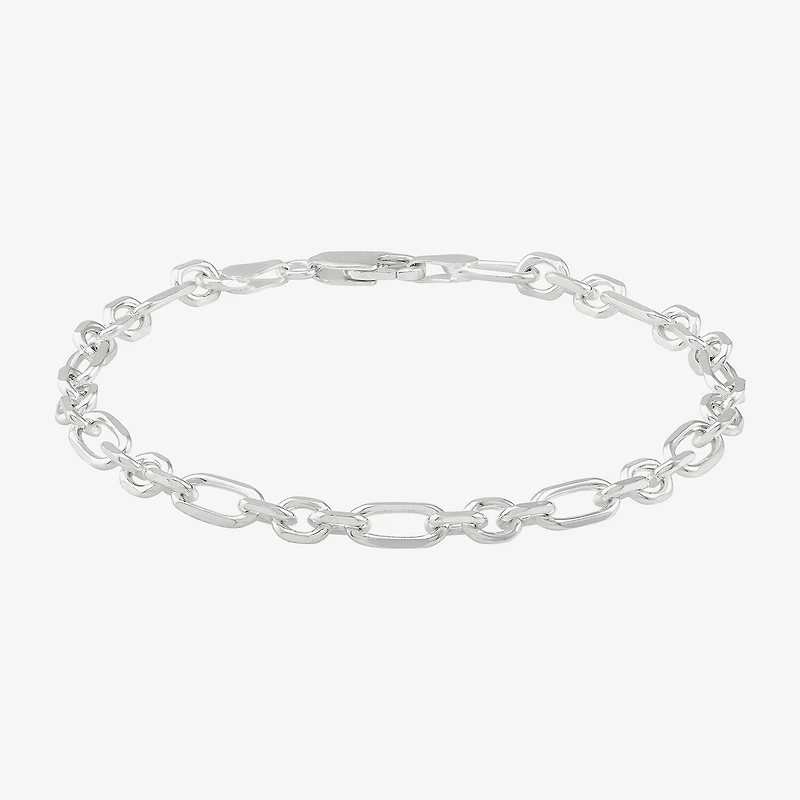Made in Italy Womens Sterling Silver 7.5 Inch Solid Rolo Chain Bracelet