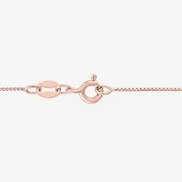 G-H / Si2-I1 Womens 1/10 CT. T.W. Lab Grown White Diamond 14K Rose Gold Over Silver Heart 18 Inch Pendant Necklace