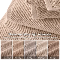Madison Park Diagonal Ribbed 500gsm Cotton Zero Twist 4-pc. Quick Dry Bath Towel Set