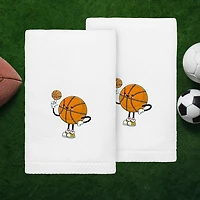 Linum Home Textiles Basketball Player 2-pc. Embellished Hand Towel