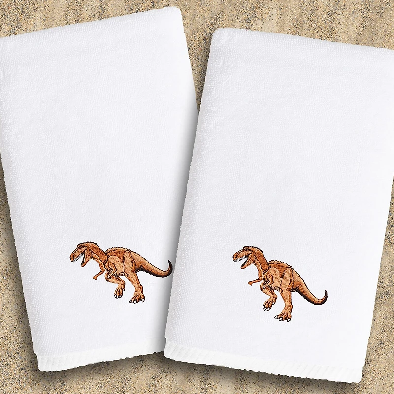 Linum Home Textiles Dinosaur 2-pc. Embellished Hand Towel