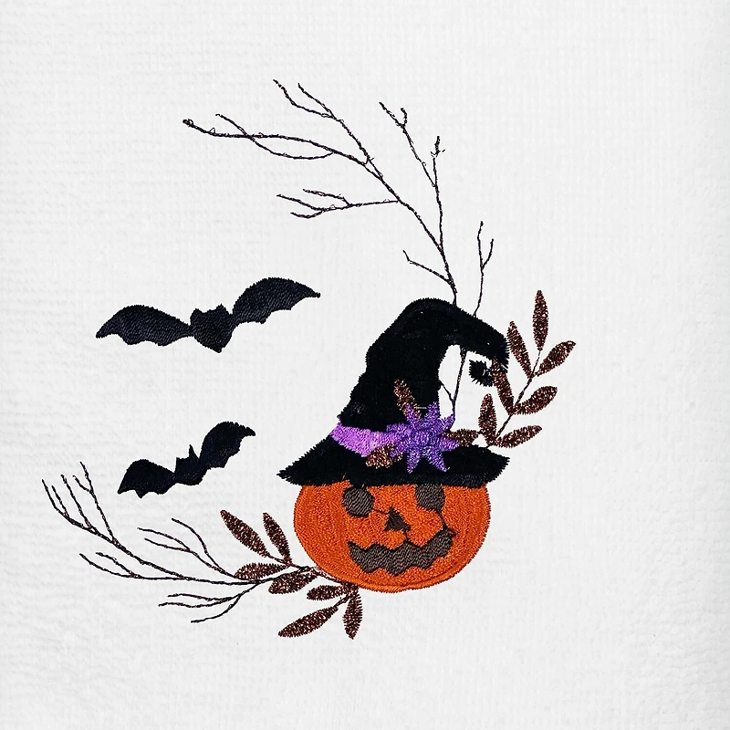 Linum Home Textiles Pumpkin Head 2-pc. Embellished Hand Towel