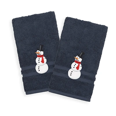 Linum Home Textiles Snowman 2-pc. Embellished Hand Towel