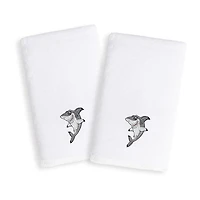 Linum Home Textiles Shark 2-pc. Embellished Hand Towel