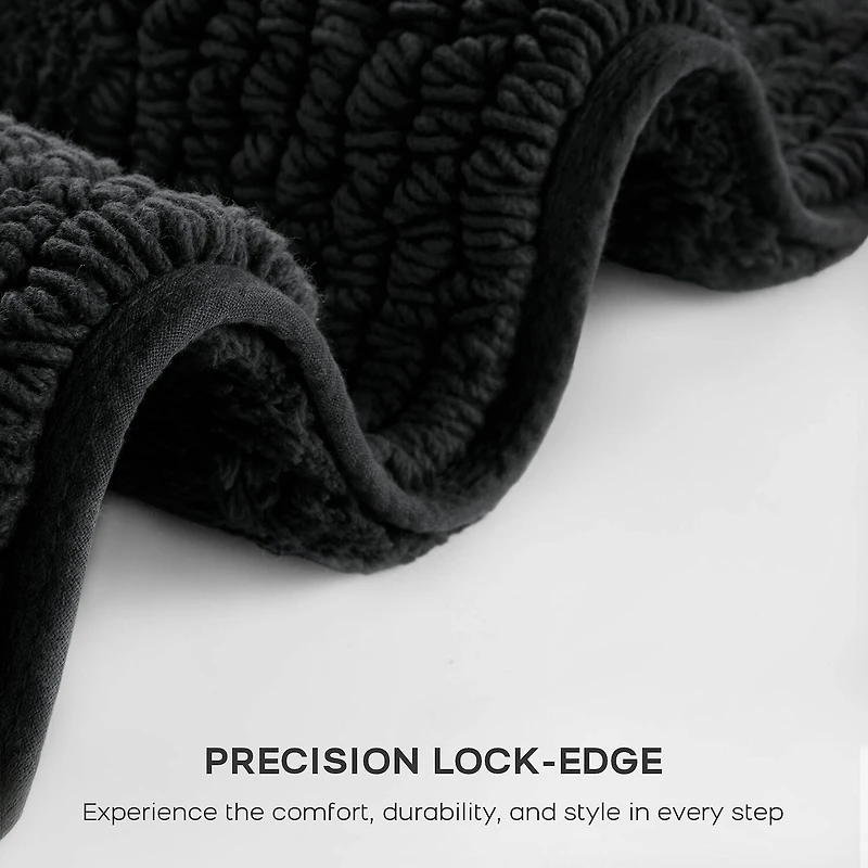 Madison Park Signature Splendor 100% Cotton Tufted 3000 Gsm Reversible Bath Rug