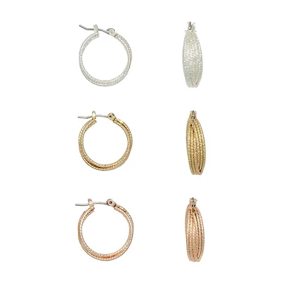 Mixit Womens Hypoallergenic 3 Pair Earring Set