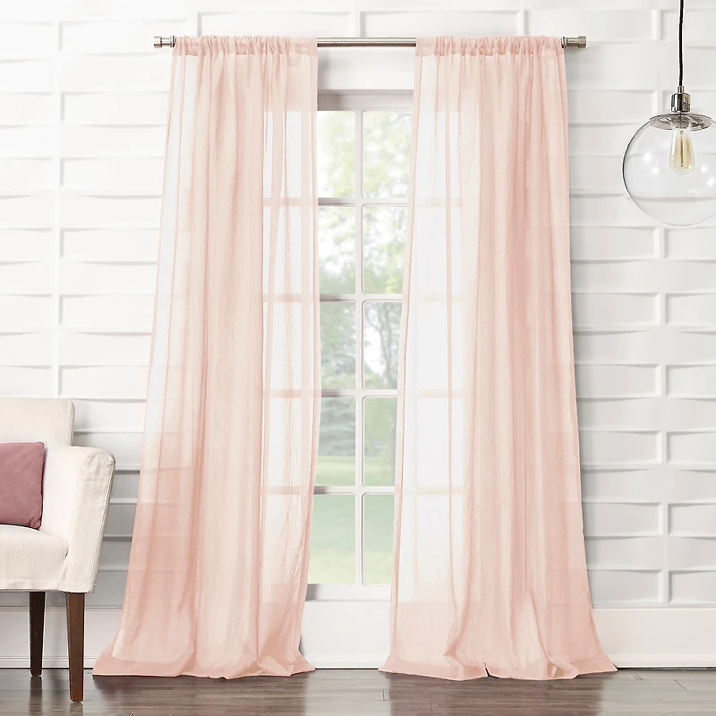 Lichtenberg Lola Rod Pocket Sheer Single Curtain Panel