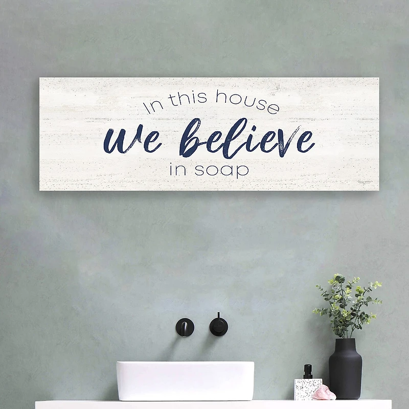 Lumaprints Bathroom Humor Panel V-Believe Giclee Canvas Art