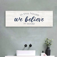 Lumaprints Bathroom Humor Panel V-Believe Giclee Canvas Art