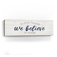 Lumaprints Bathroom Humor Panel V-Believe Giclee Canvas Art