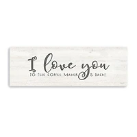 Lumaprints Coffee Kitchen Humor Panel I-Love Giclee Canvas Art