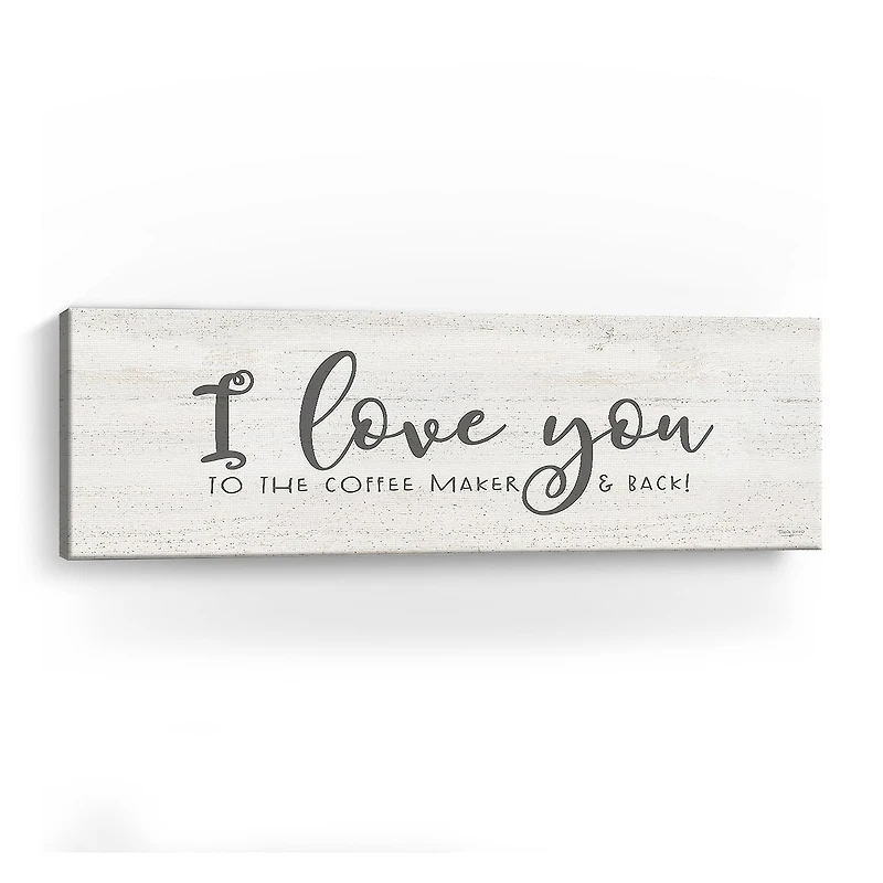 Lumaprints Coffee Kitchen Humor Panel I-Love Giclee Canvas Art