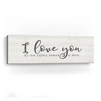 Lumaprints Coffee Kitchen Humor Panel I-Love Giclee Canvas Art
