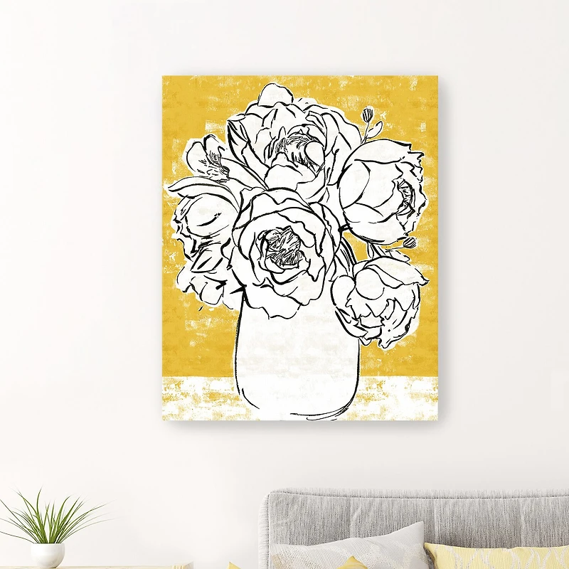 Lumaprints Golden Peony I Giclee Canvas Art