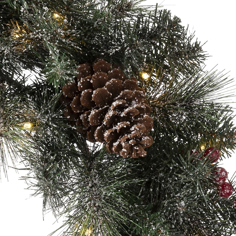 Glitzhome Pre-Lit Wreath
